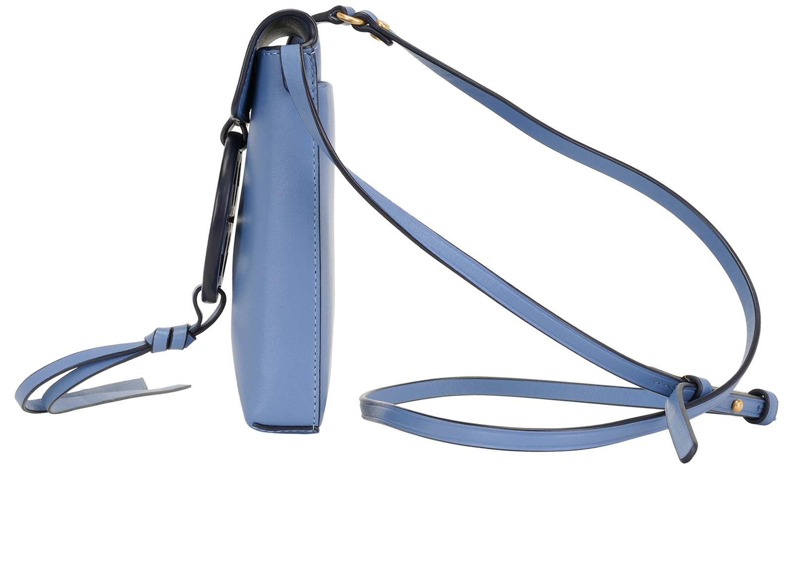 Tory Burch Miller Phone Holder, &pound;110, Accessories, Blue, Leather, Bottom view